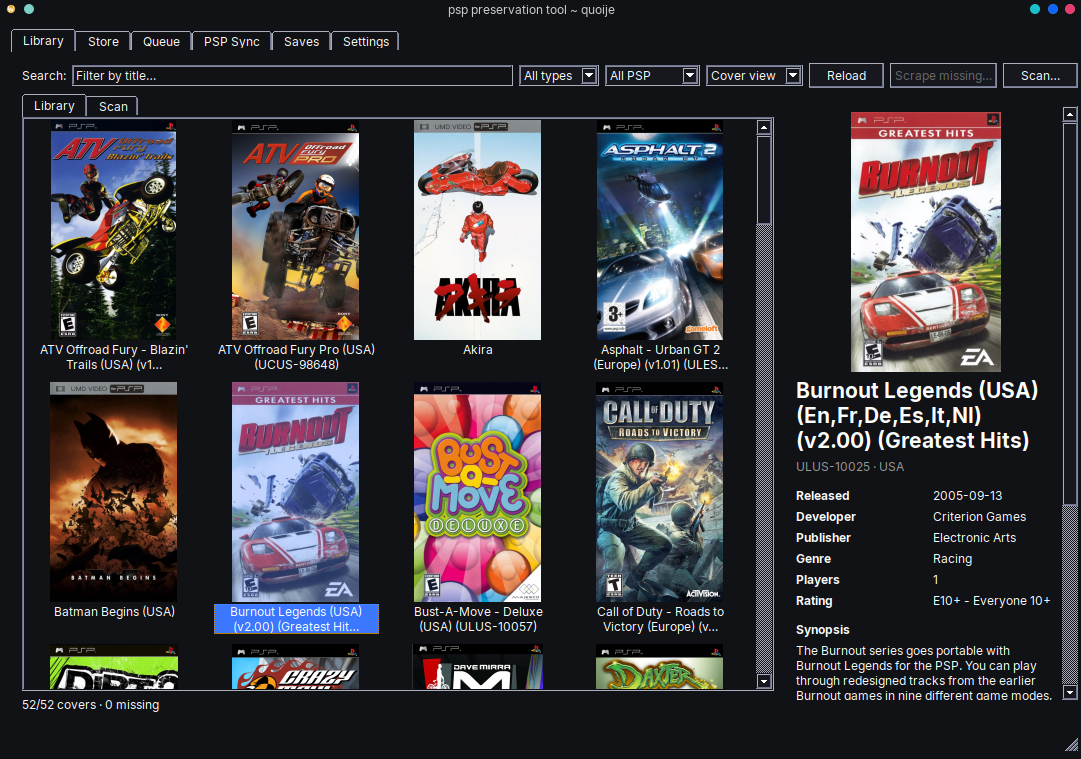 PSP Preservation Tool